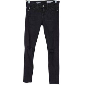 AG Adriano Goldschmied The Legging Ankle Super Skinny Jean Black Women’s Size 25